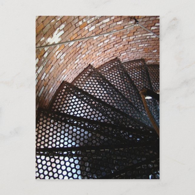 Carte Postale Escalier rustique avec rampe de corde (Devant)