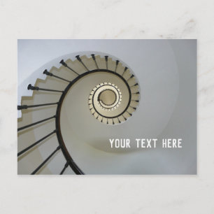 Carte Postale Escalier spiral vers le haut Rails personnalisés
