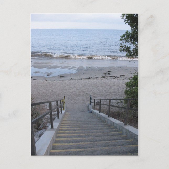 Carte Postale escaliers pour la plage (Devant)