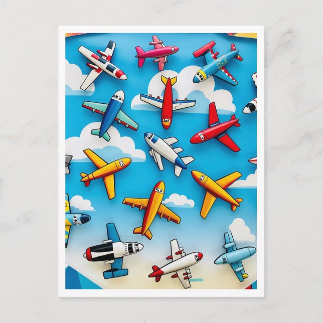 CARTE POSTALE " ESCAPADE AÉRIENNE " (Devant)