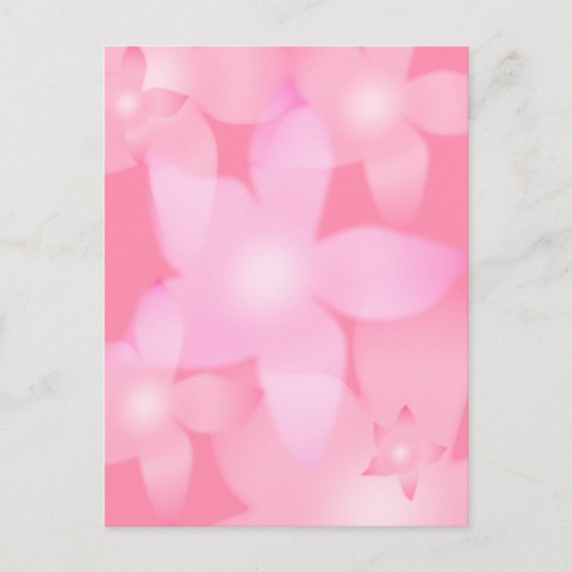 Carte Postale Escapade florale rose (Devant)