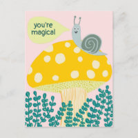 Escargot de Whimsical sur Magic Mushroom Cute CUST