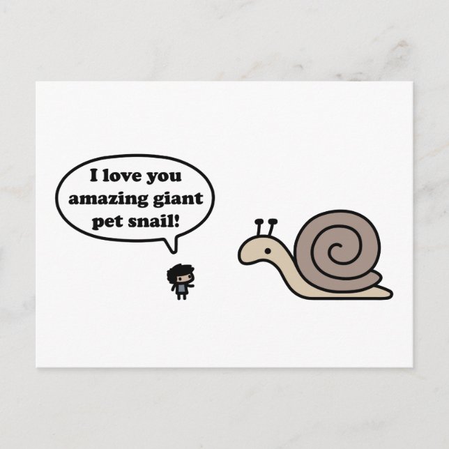 Carte Postale Escargot Extraordinaire pour animaux de compagnie (Devant)