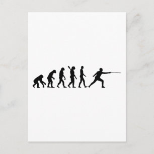 Carte Postale Escrime Évolution