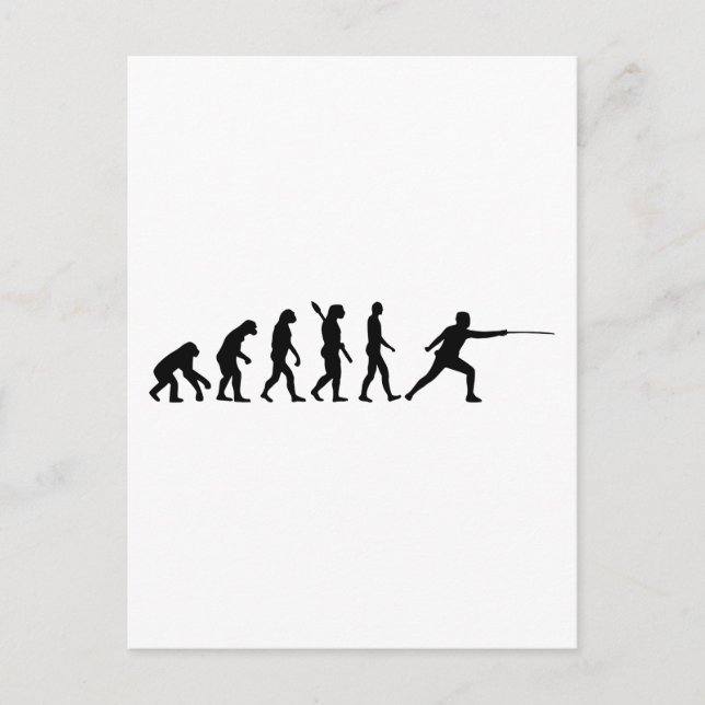 Carte Postale Escrime Évolution (Devant)
