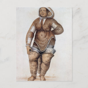 Carte Postale Eskimo femme et bébé