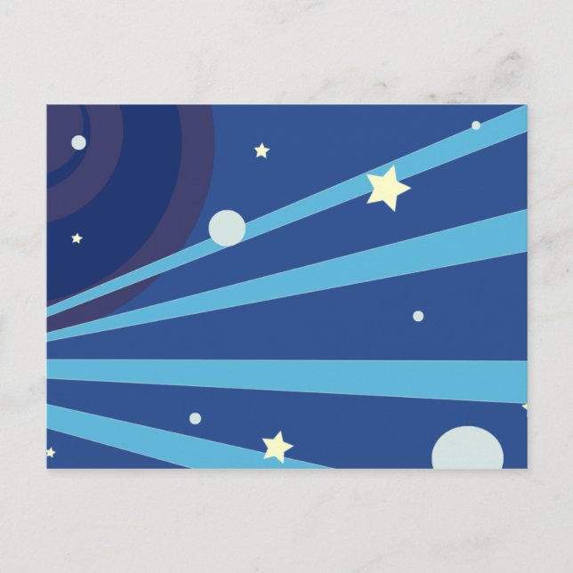 Carte Postale Espace bleu (Devant)