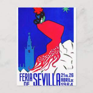 Carte Postale Espagne 1964 Séville Avril Fair Poster