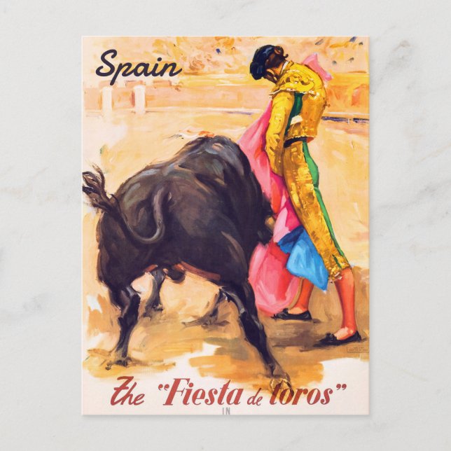 Carte Postale Espagne, Arène de tauromachie (Devant)