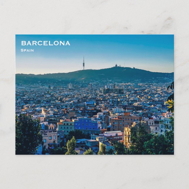 Carte Postale Espagne Barcelone Tourisme Vintage voyage Ajouter  (Devant)