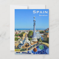 Espagne Barcelone Voyage Tourisme Vintage Ajout
