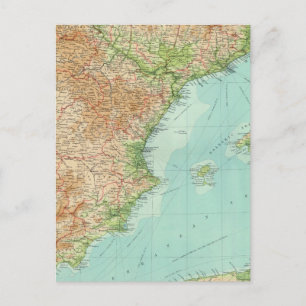 Carte Postale Espagne et Portugal, section est