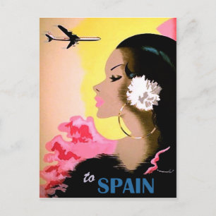 Carte Postale Espagne, femme en costume de danse traditionnel, v