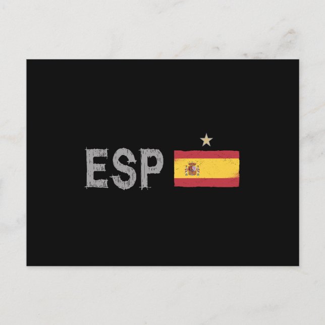 Carte Postale Espagne Football Fan Chemise Espagnole Drapeau (Devant)