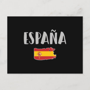 Carte Postale Espagne Football Fan Shirt Drapeau