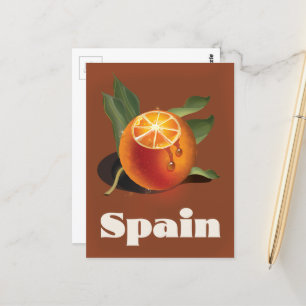 Carte Postale Espagne orange affiche voyage