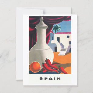 Carte Postale Espagne, Terrasse, Accueil, Inspiration Vintage
