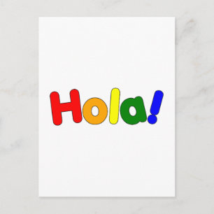Carte Postale Espagnol Rainbow Hello : Espanol Iris Hola