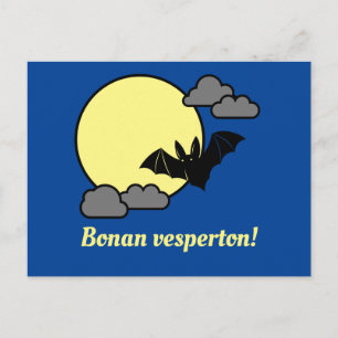 Carte Postale Esperanto : Bonan vesperton !