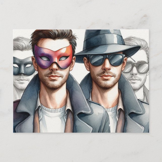 Carte Postale Espions (Devant)