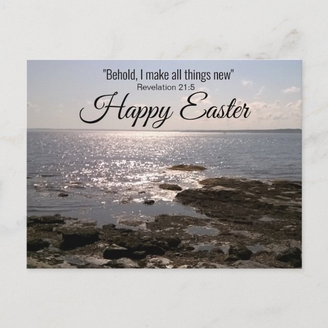 Carte Postale Espoir et encouragement Bible Verse Ocean Photo (Devant)