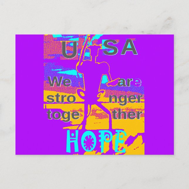 Carte Postale Espoir psychédélique aux Etats-Unis : Neon Unity A (Devant)