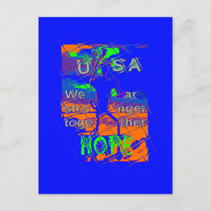 Carte Postale Espoir psychédélique des Etats-Unis : Art Blue Uni
