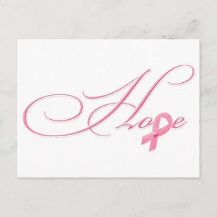 Carte Postale Espoir - Ruban rose