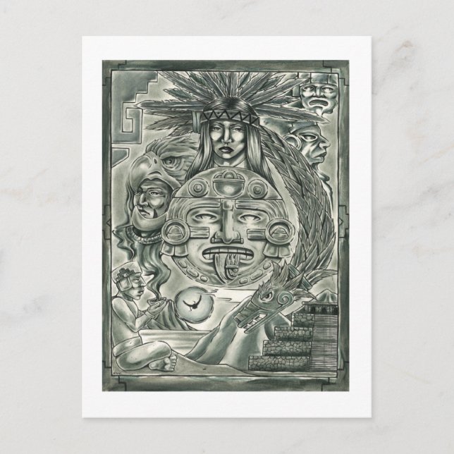 Carte Postale Esprit aztèque (Devant)
