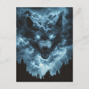 Carte Postale Esprit de Loup de Tempête