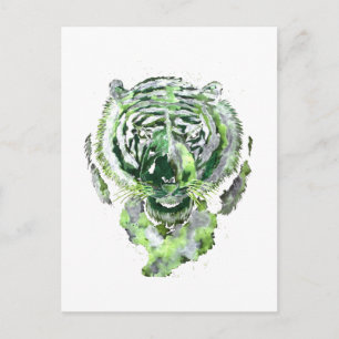Carte Postale Esprit de tigre vert