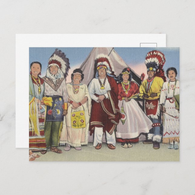 Carte Postale Esprit des plaines de l'Ouest (Devant / Derrière)