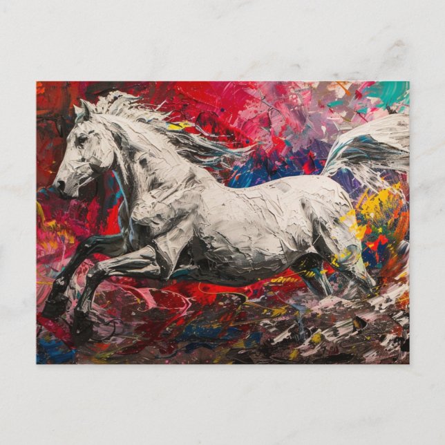 Carte Postale Esprit du Cheval Blanc (Devant)