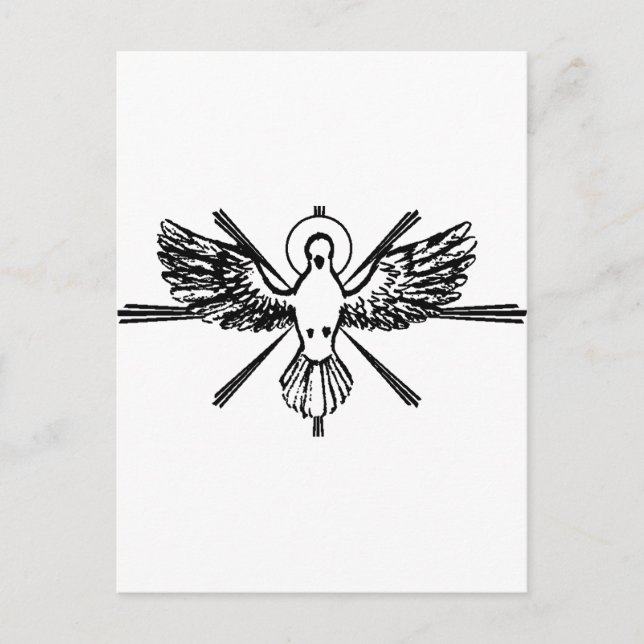 Carte Postale Esprit Saint sous forme de colombe (Devant)