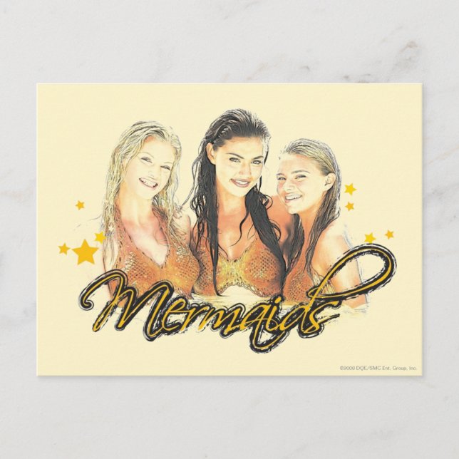 Carte Postale Esquisse de sirène (Devant)