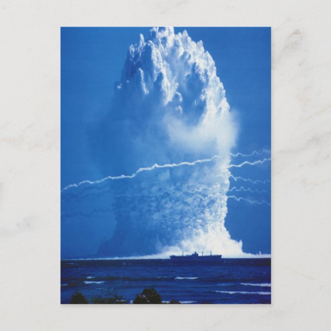 Carte Postale Essai nucléaire sous-marin Hardtack Umbrella 1958 (Devant)