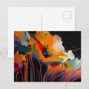 Carte Postale Essence du jardin – Expression florale abstraite