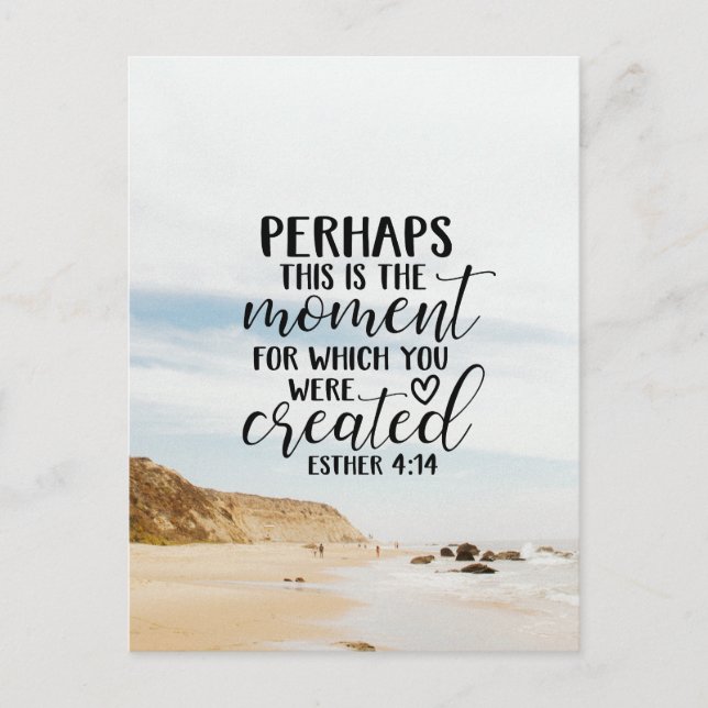 Carte Postale Esther 4:14 Moment pour lequel vous avez été créé (Devant)