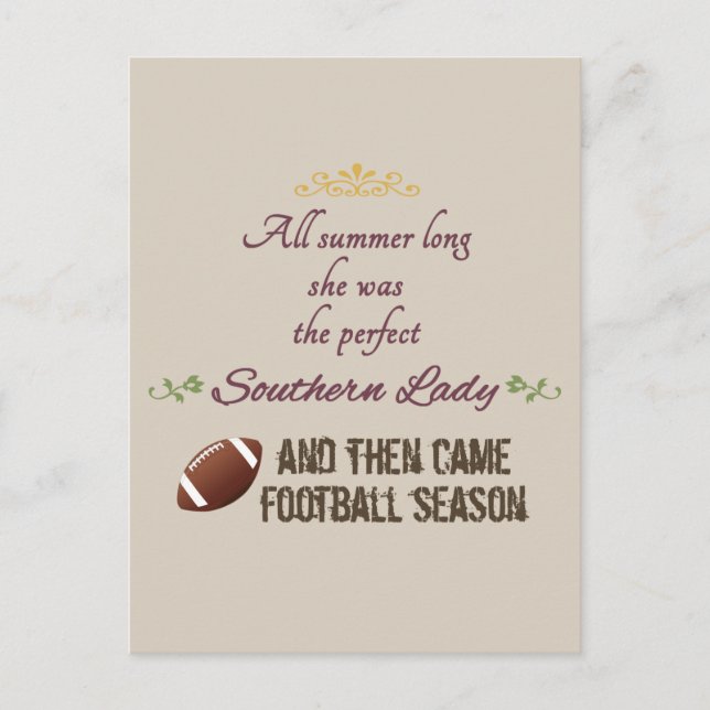 Carte Postale ...Et Puis Est Venu Football Saison (Devant)