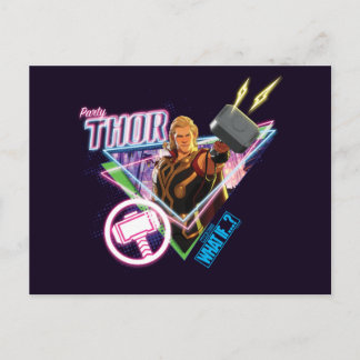 Carte Postale Et si… ? | Graphique néon Party Thor