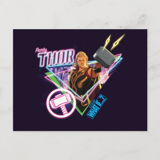 Carte Postale Et Si... ? | Party Thor Neon Graphic (Devant)