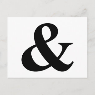 Carte Postale & Et Signe Esperluette Logogramme Symbole Icône Ra