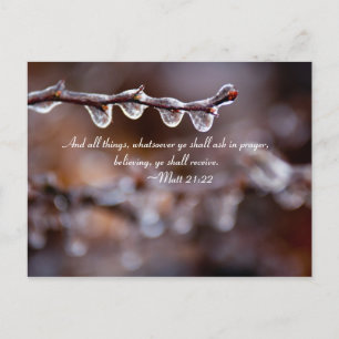 Carte Postale Et toutes choses que vous demanderez dans la prièr