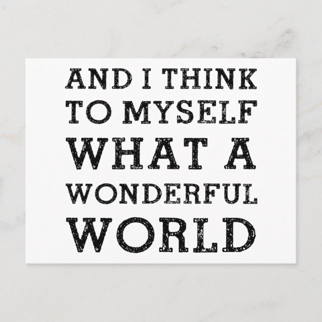 Carte Postale Et Un Monde Merveilleux (Devant)