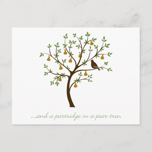 Carte Postale Et un perdrix dans un poirier (Devant)