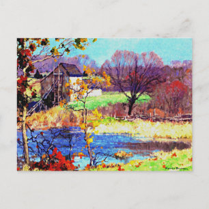Carte Postale Étang à Old Lyme, Connecticut