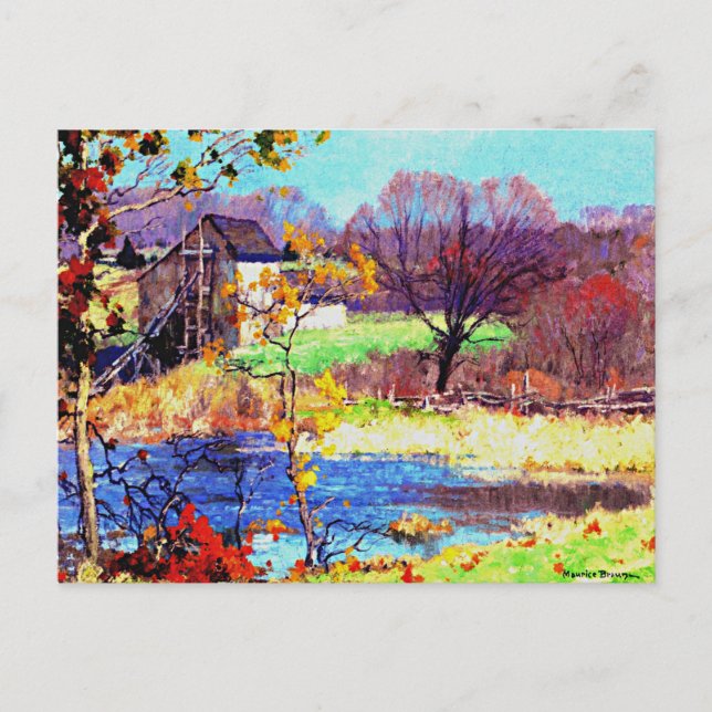 Carte Postale Étang à Old Lyme, Connecticut (Devant)