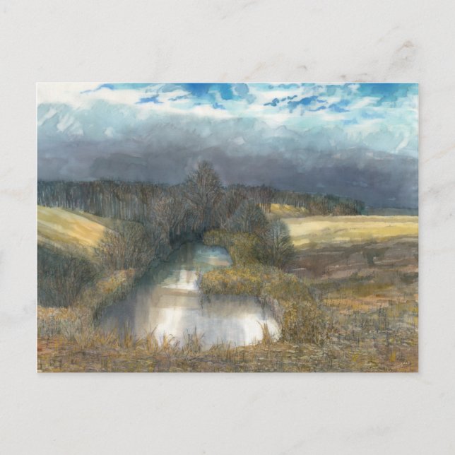 Carte Postale étang d'automne (Devant)