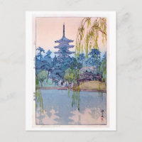 étang de Sarusawa, Hiroshi Yoshida, gravure sur bo
