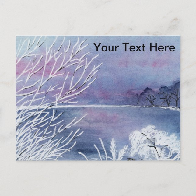 Carte Postale Étang d'hiver (Devant)